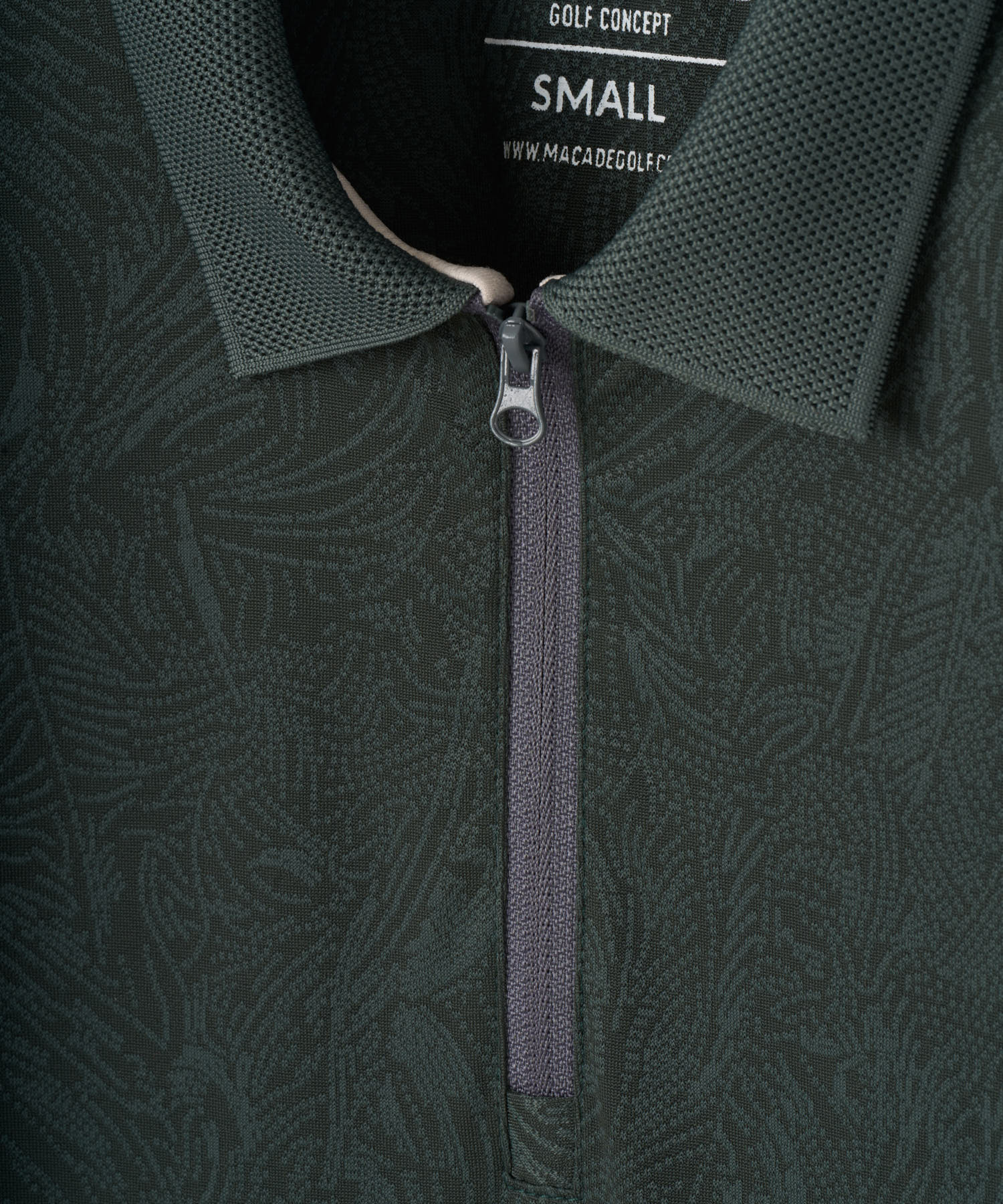 Macade Women's Lace Paisley Zip Shirt - Green