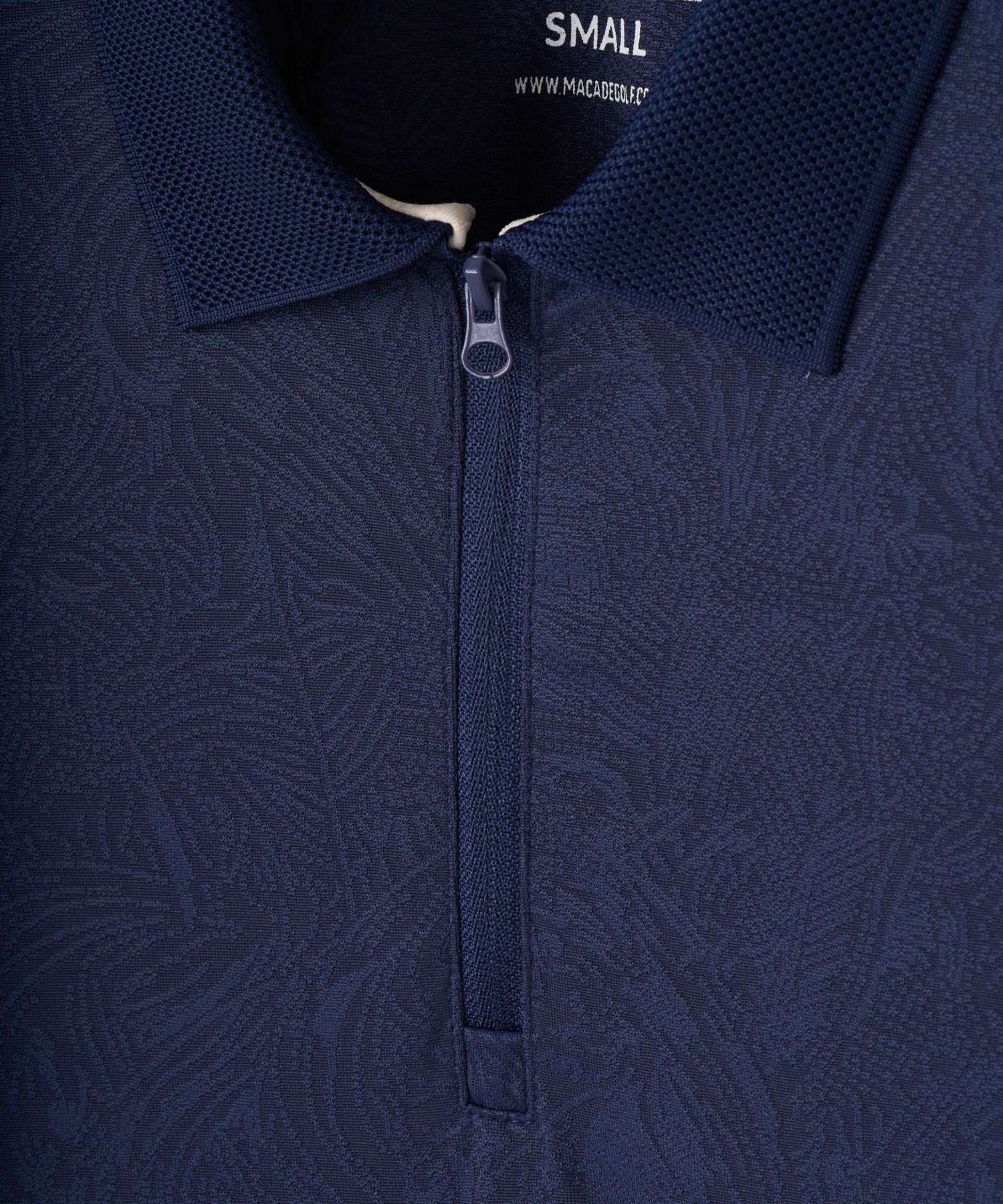 Macade Women's Lace Paisley Zip Shirt - Navy