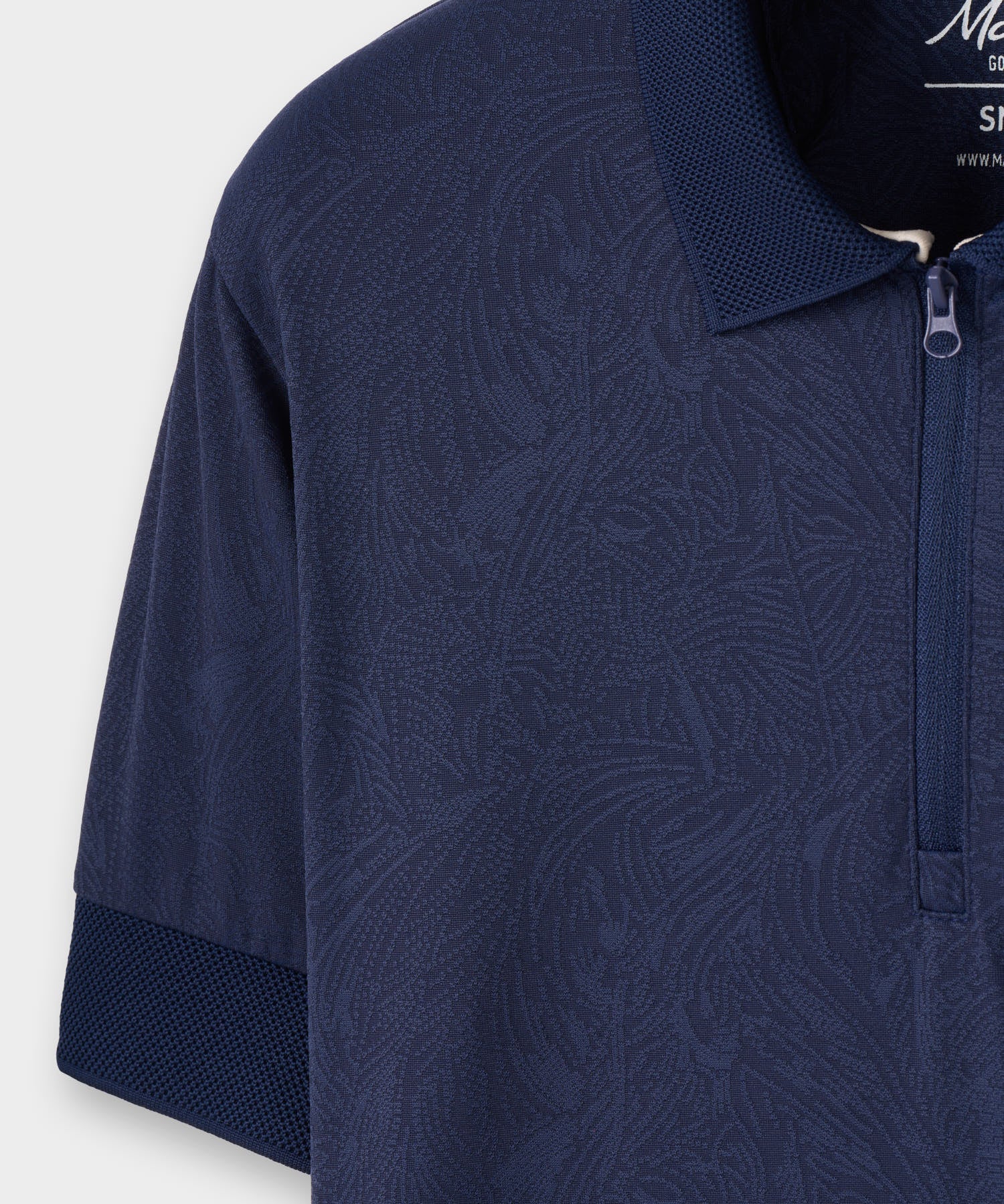 Macade Women's Lace Paisley Zip Shirt - Navy