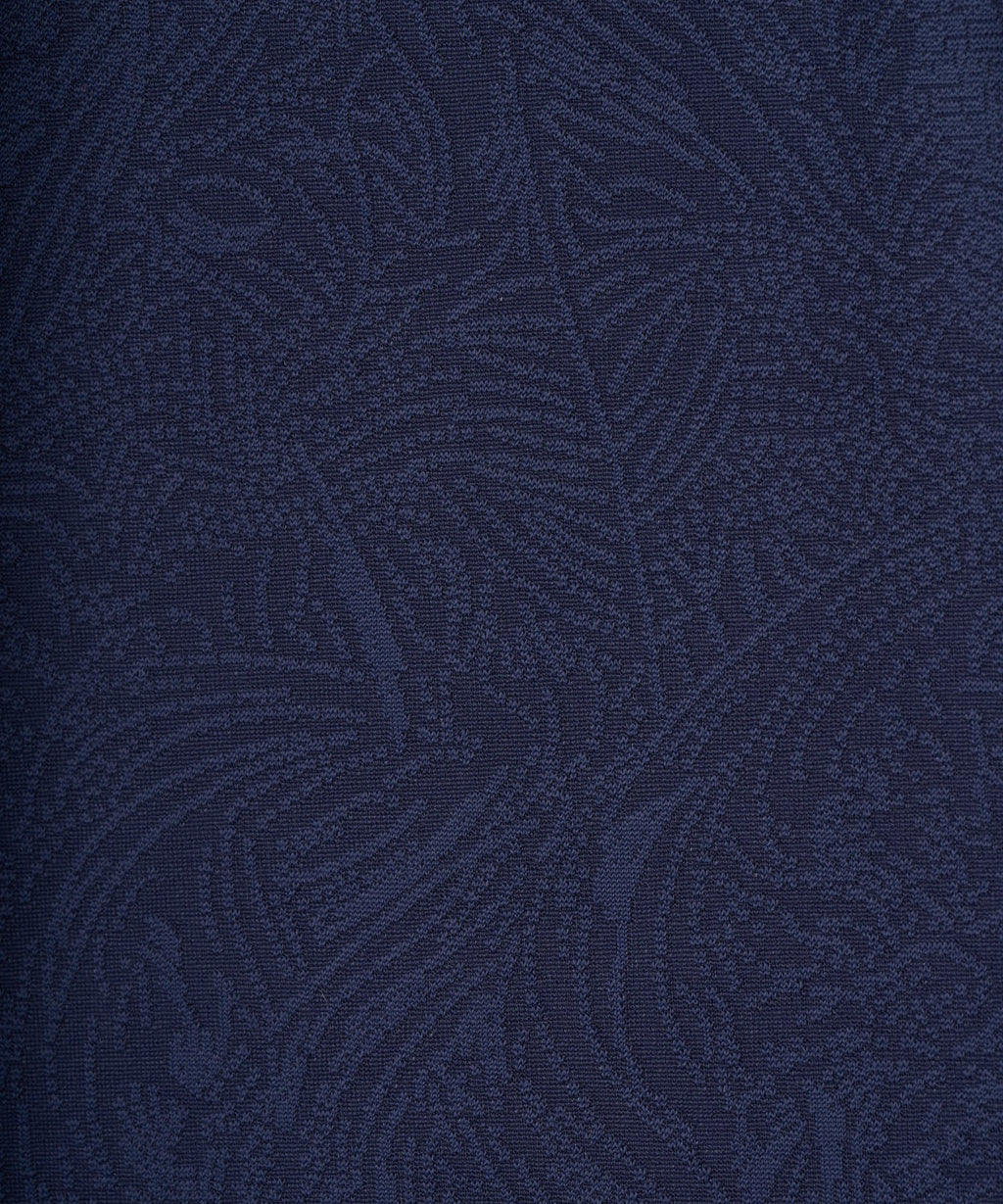 Macade Women's Lace Paisley Zip Shirt - Navy