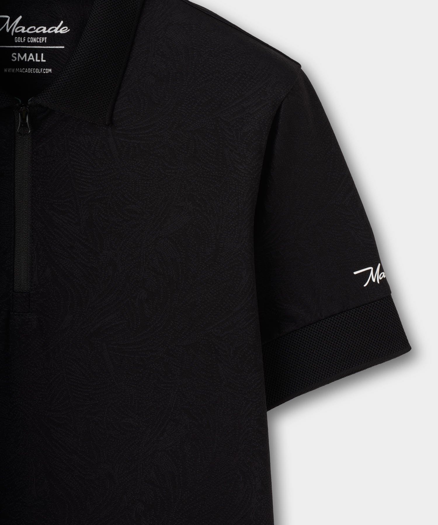 Macade Women's Lace Paisley Zip Shirt - Black