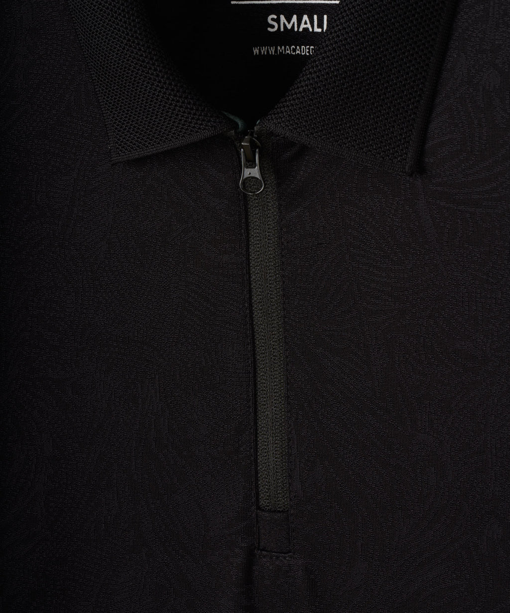 Macade Women's Lace Paisley Zip Shirt - Black