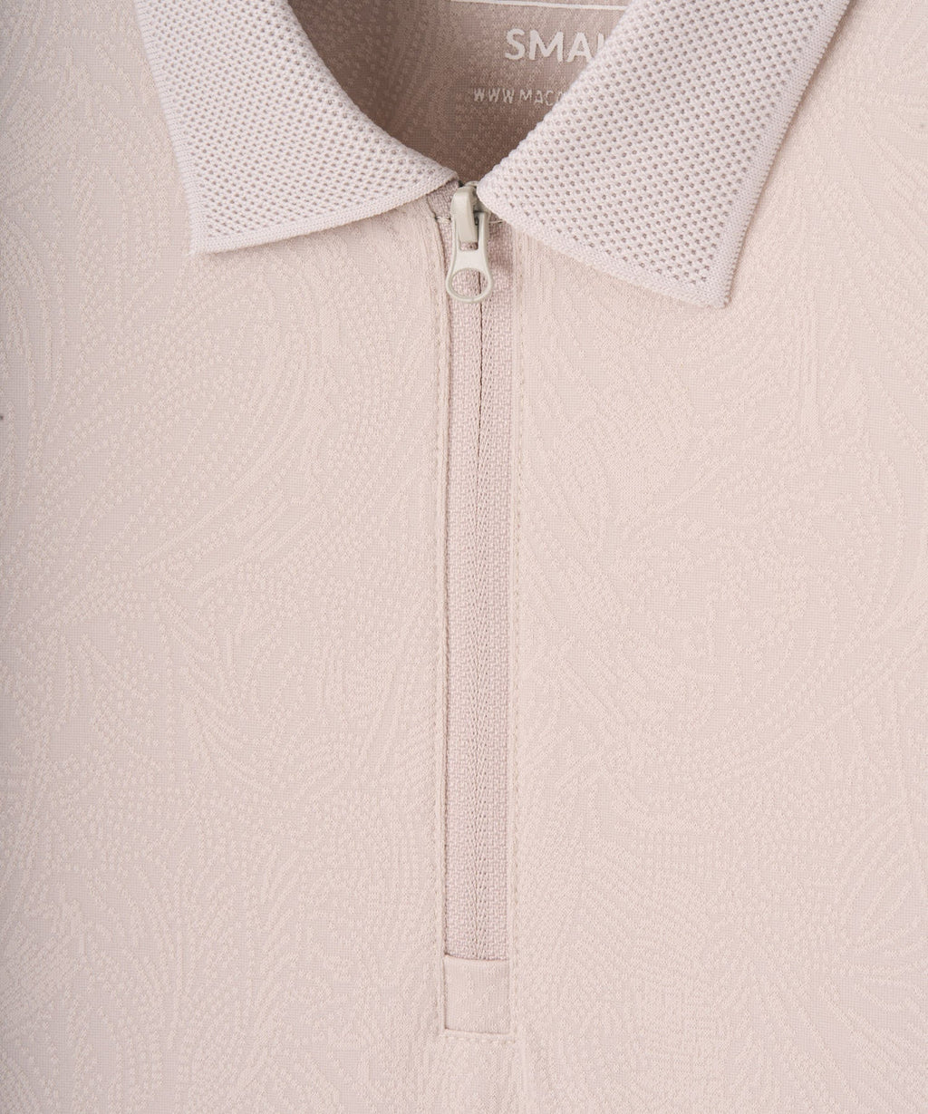 Macade Women's Lace Paisley Zip Shirt - Tan