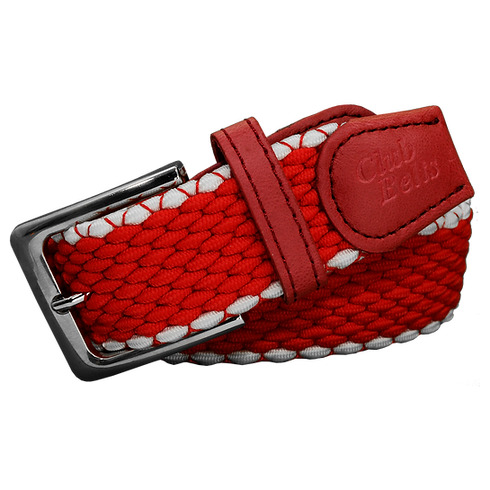 Red with White Trim Single Stitch Belt