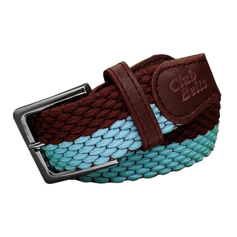 Claret and Blue Two Tone Single Stitch Belt