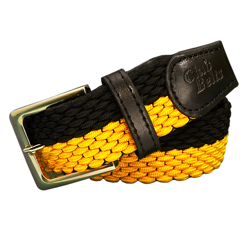 Black and Gold Two Tone Single Stitch Belt